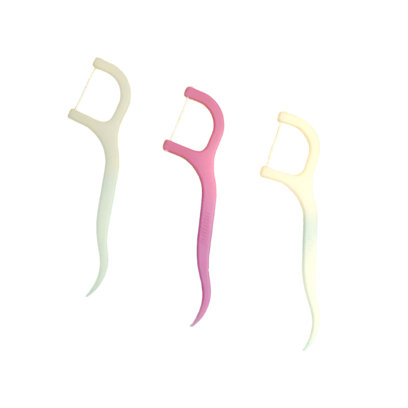 Portable dental floss picks for clean teeth. Portable dental floss picks for clean teeth.